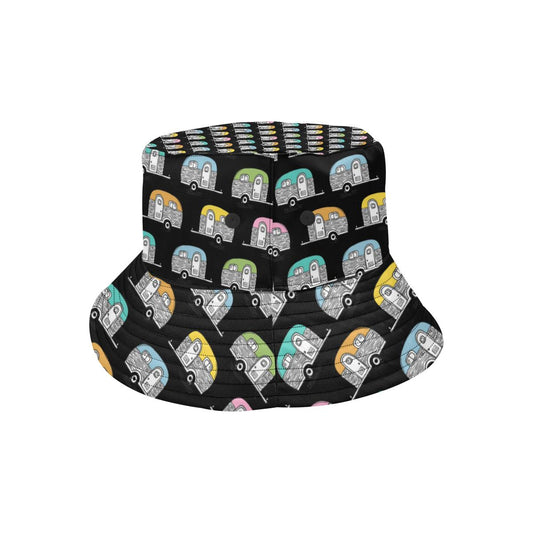 Camper Pattern Camping Themed No 2 Print Unisex Bucket Hat