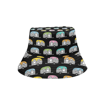 Camper Pattern Camping Themed No 2 Print Unisex Bucket Hat