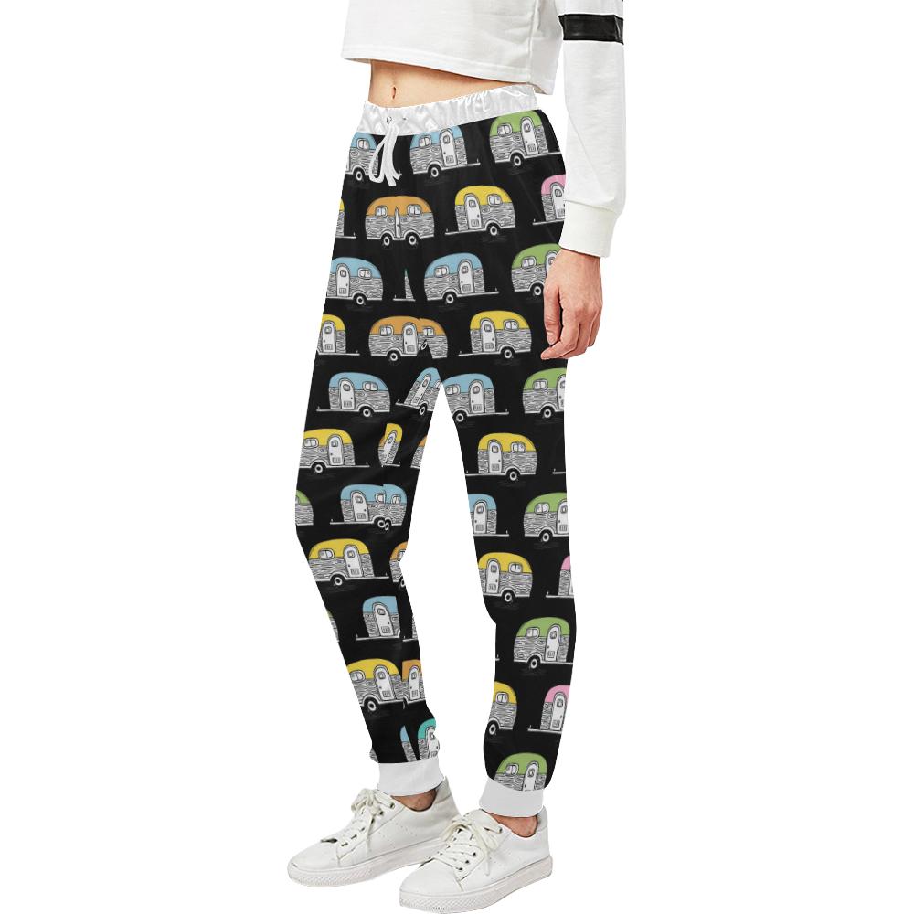 Camper Pattern Camping Themed No 2 Print Unisex Casual Sweatpants (Model L11)-JTAMIGO.COM