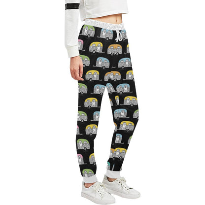 Camper Pattern Camping Themed No 2 Print Unisex Casual Sweatpants (Model L11)-JTAMIGO.COM