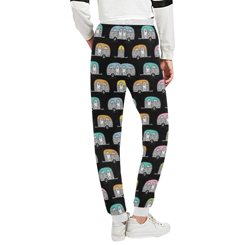 Camper Pattern Camping Themed No 2 Print Unisex Casual Sweatpants (Model L11)-JTAMIGO.COM