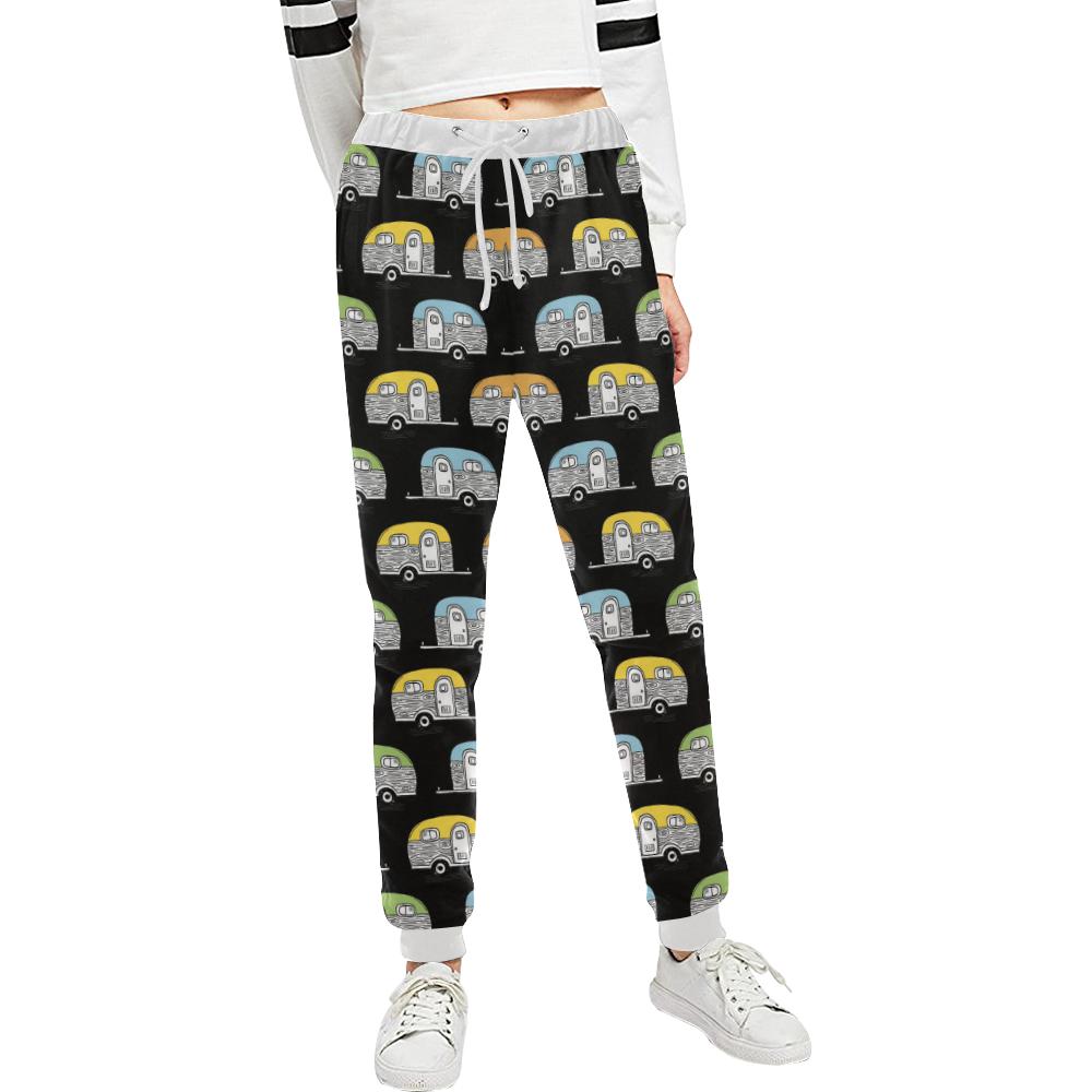 Camper Pattern Camping Themed No 2 Print Unisex Casual Sweatpants (Model L11)-JTAMIGO.COM