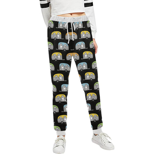 Camper Pattern Camping Themed No 2 Print Unisex Casual Sweatpants (Model L11)-JTAMIGO.COM