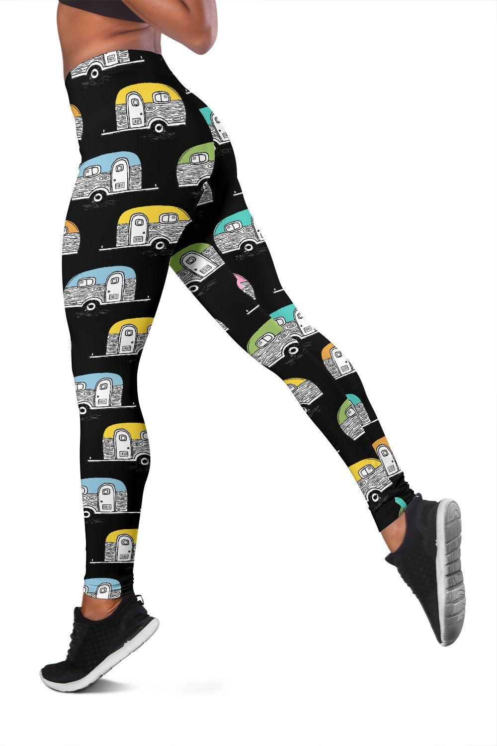 Camper Pattern Camping Themed No 2 Print Women Leggings