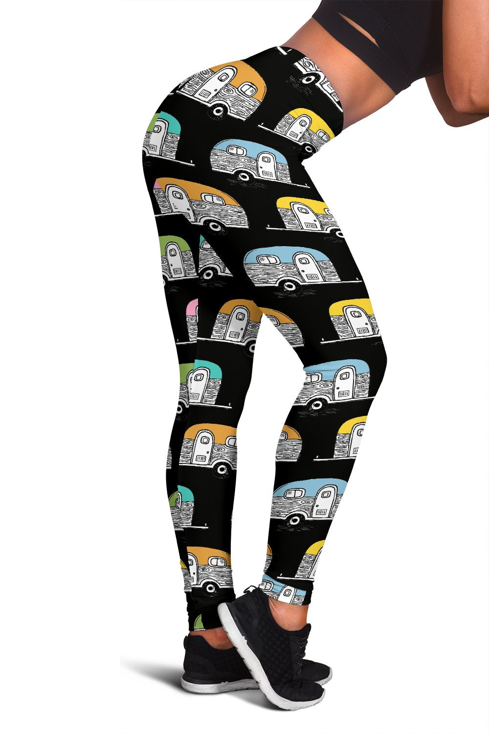 Camper Pattern Camping Themed No 2 Print Women Leggings