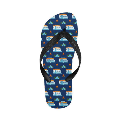 Camper Pattern Camping Themed No 3 Print Flip Flops-JTAMIGO.COM