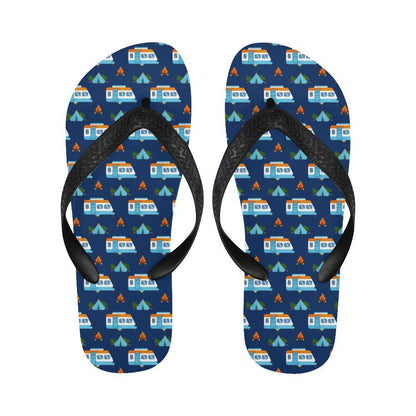 Camper Pattern Camping Themed No 3 Print Flip Flops-JTAMIGO.COM