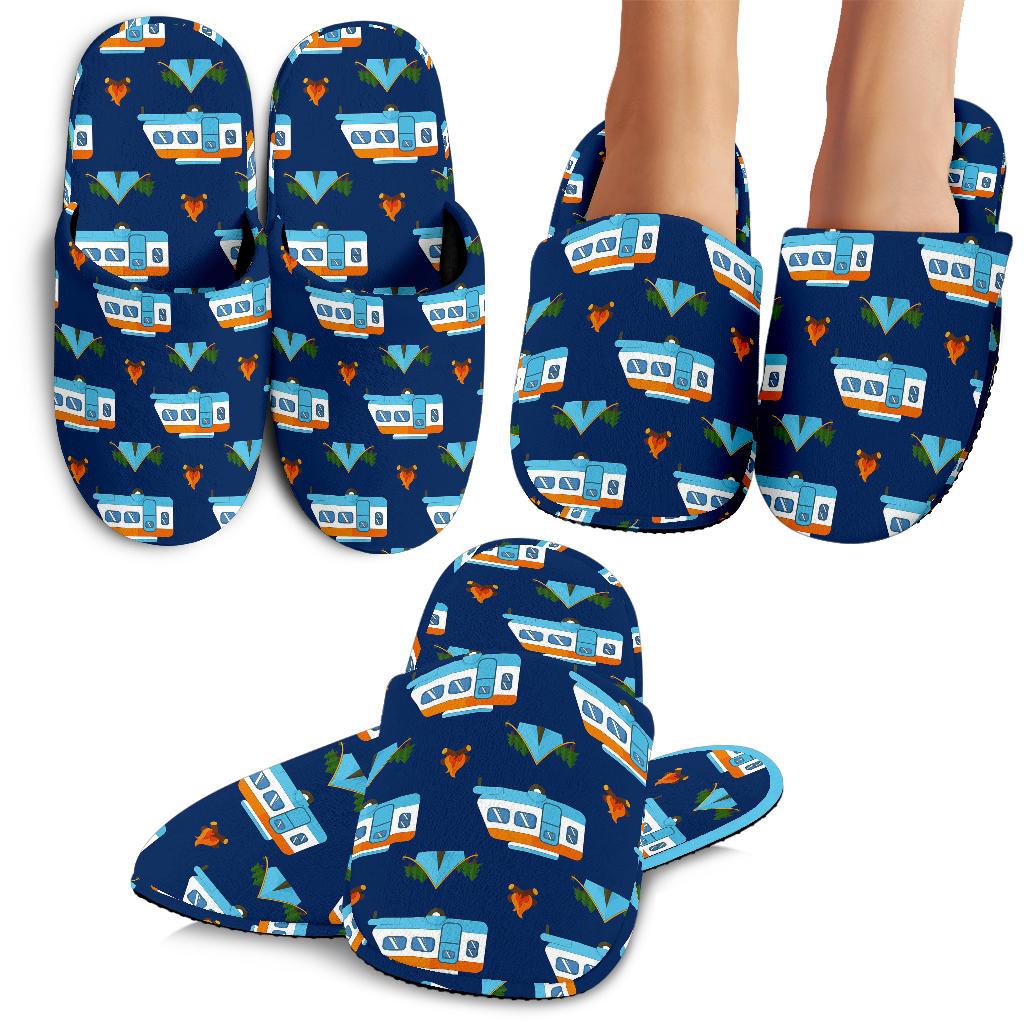 Camper Pattern Camping Themed No 3 Print House Slippers