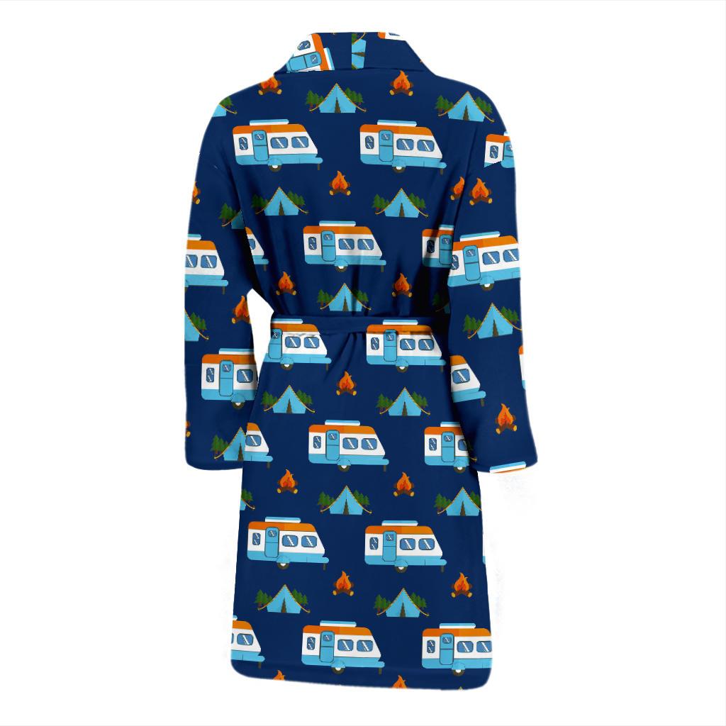 Camper Pattern Camping Themed No 3 Print Men Bath Robe-JTAMIGO.COM