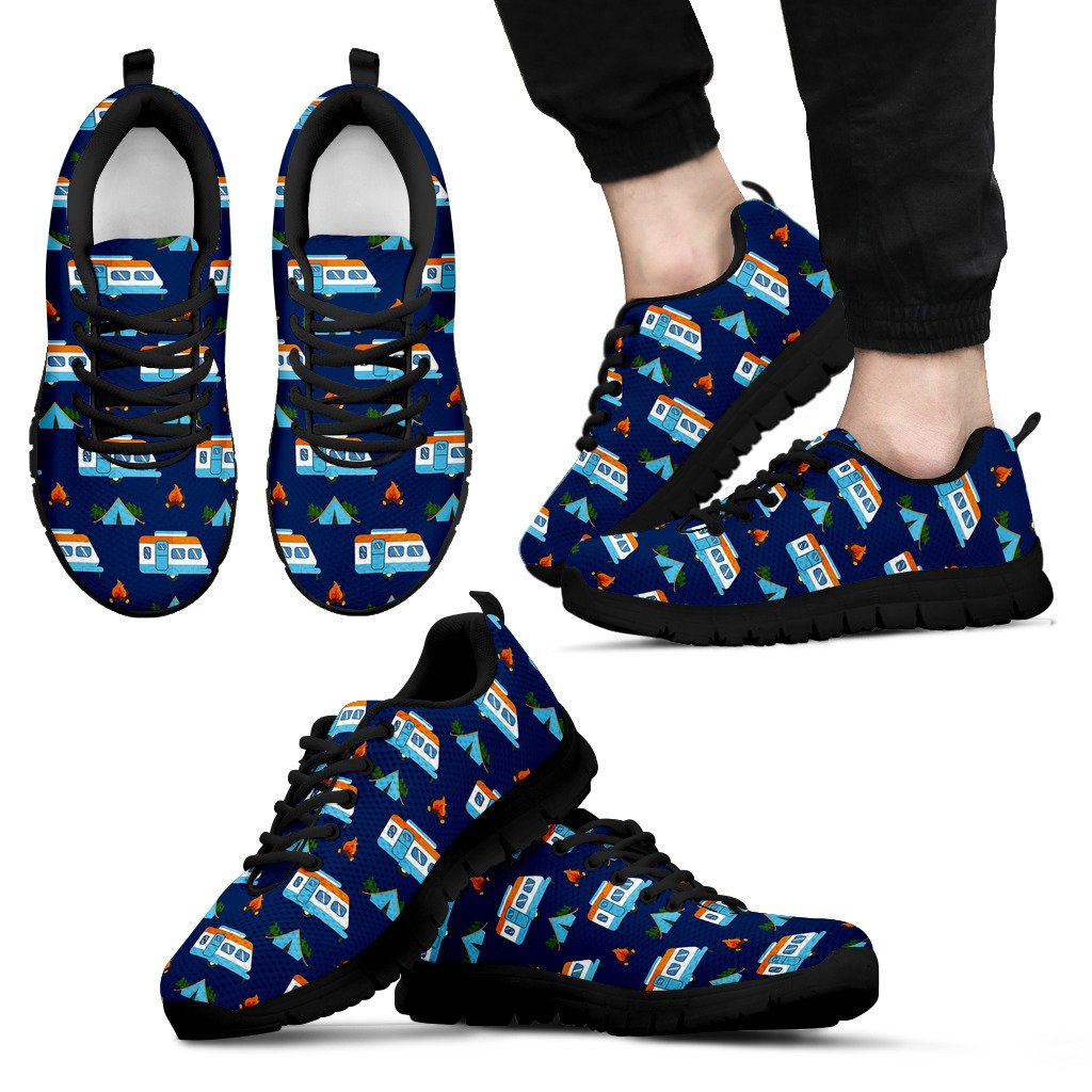 Camper Pattern Camping Themed No 3 Print Men Sneakers Shoes