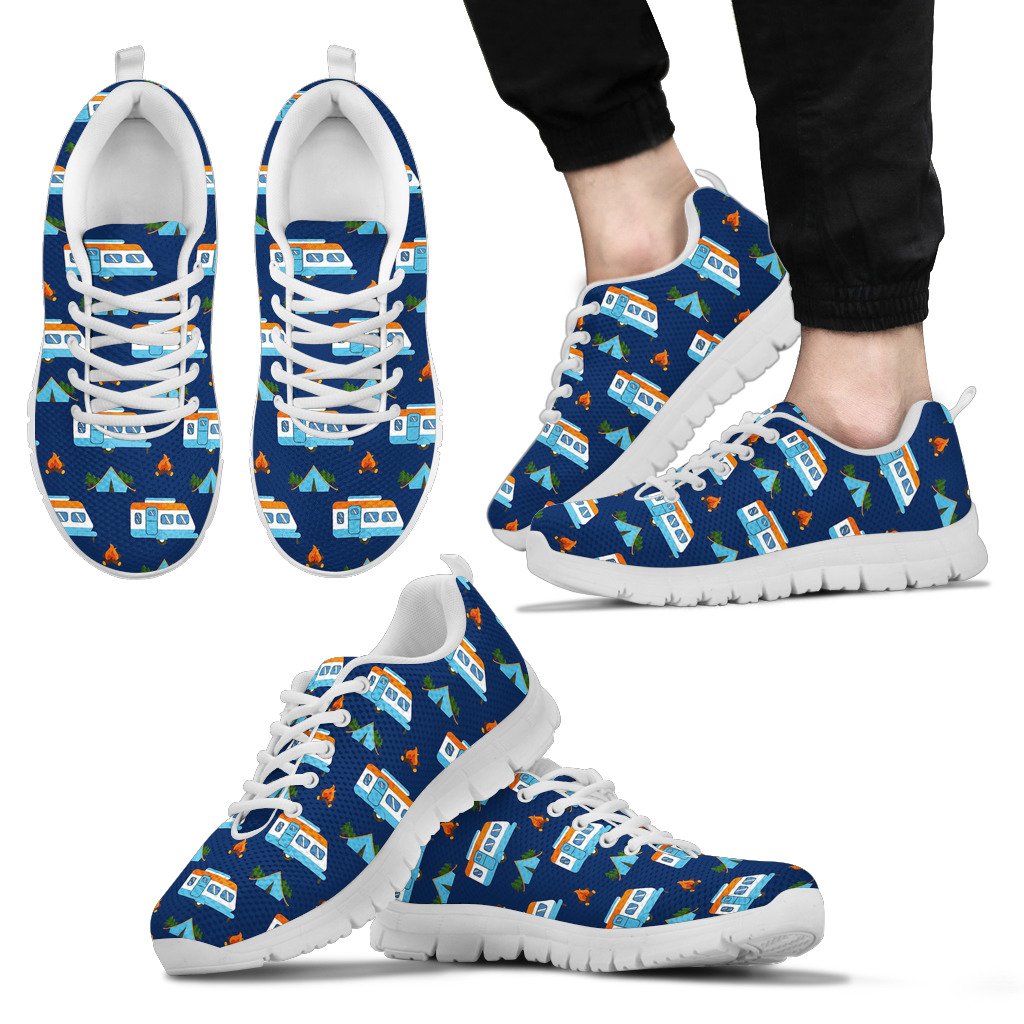 Camper Pattern Camping Themed No 3 Print Men Sneakers Shoes