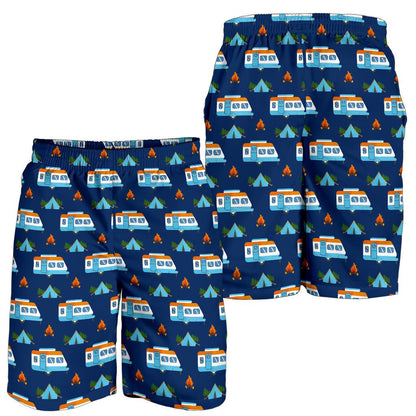 Camper Pattern Camping Themed No 3 Print Mens Shorts-JTAMIGO.COM