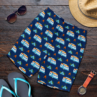 Camper Pattern Camping Themed No 3 Print Mens Shorts-JTAMIGO.COM