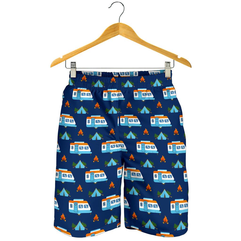 Camper Pattern Camping Themed No 3 Print Mens Shorts-JTAMIGO.COM