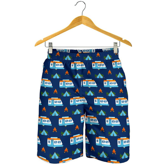 Camper Pattern Camping Themed No 3 Print Mens Shorts-JTAMIGO.COM