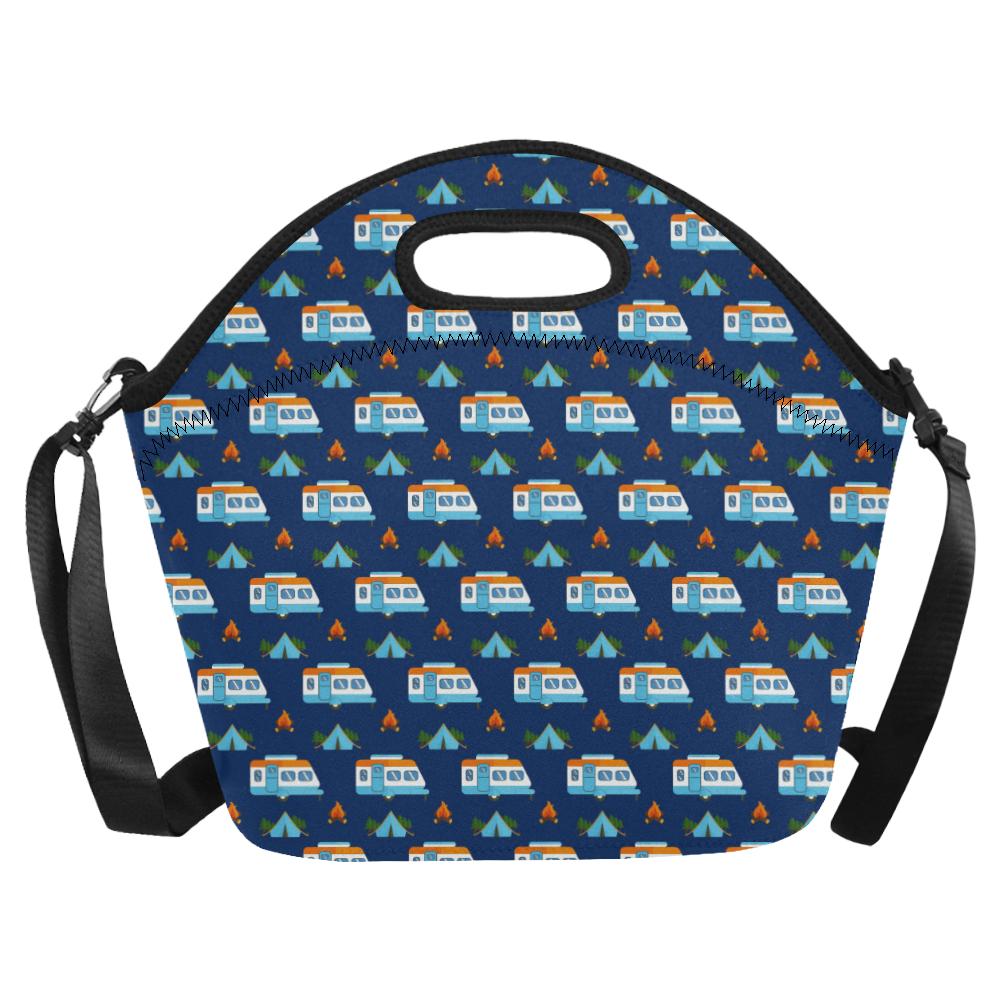 Camper Pattern Camping Themed No 3 Print Neoprene Lunch Bag (Model 1669)(Large)-JTAMIGO.COM