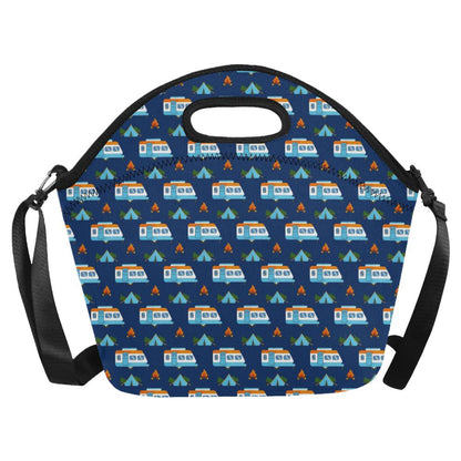 Camper Pattern Camping Themed No 3 Print Neoprene Lunch Bag (Model 1669)(Large)-JTAMIGO.COM