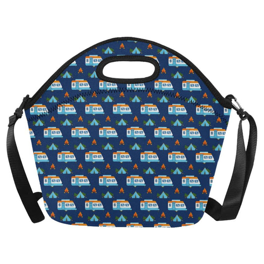 Camper Pattern Camping Themed No 3 Print Neoprene Lunch Bag (Model 1669)(Large)-JTAMIGO.COM