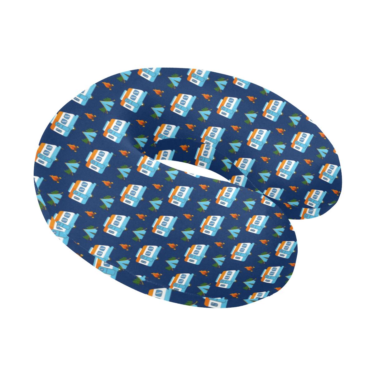 Camper Pattern Camping Themed No 3 Print U-Shaped Travel Neck Pillow-JTAMIGO.COM
