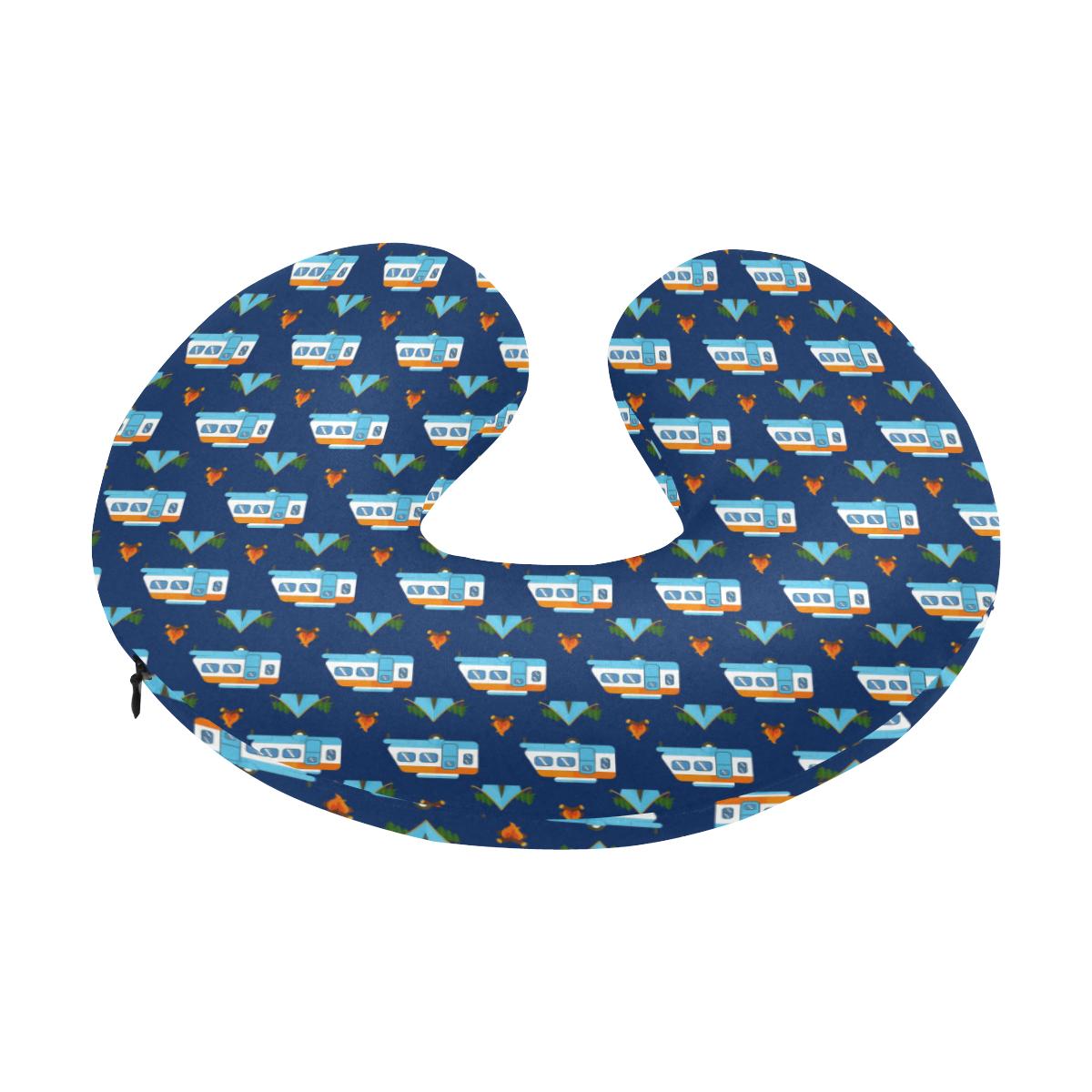 Camper Pattern Camping Themed No 3 Print U-Shaped Travel Neck Pillow-JTAMIGO.COM