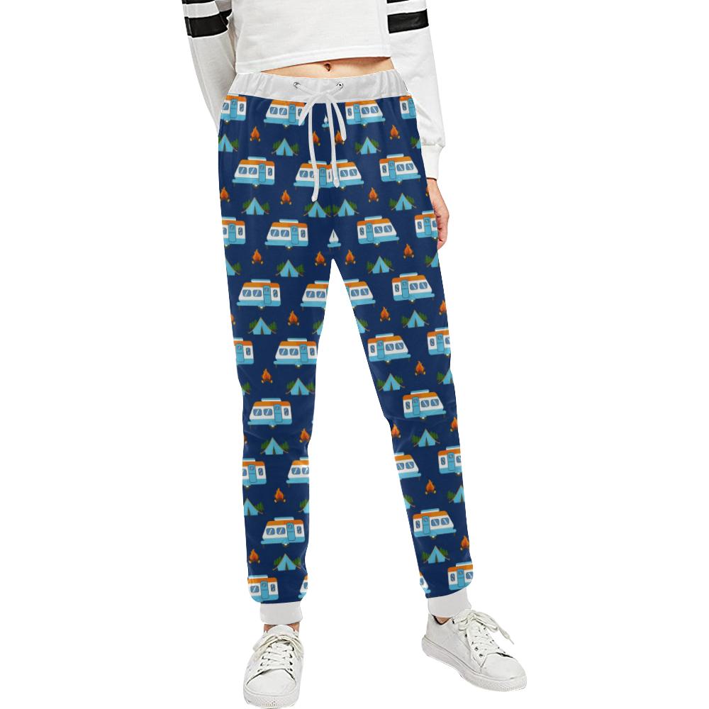 Camper Pattern Camping Themed No 3 Print Unisex Casual Sweatpants (Model L11)-JTAMIGO.COM