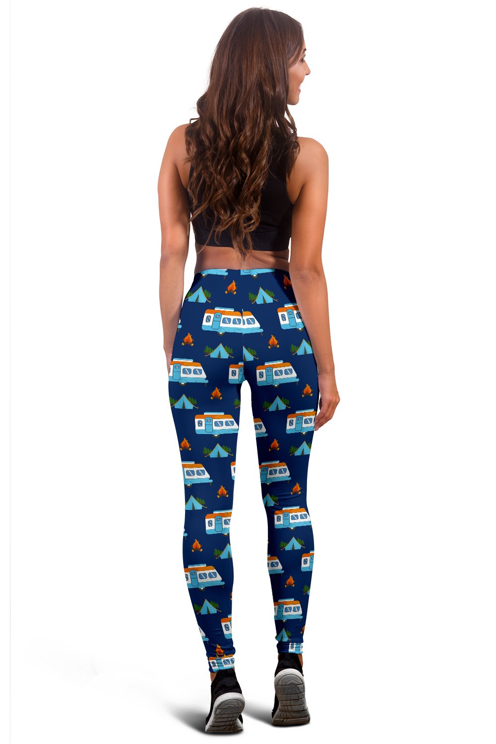 Camper Pattern Camping Themed No 3 Print Women Leggings
