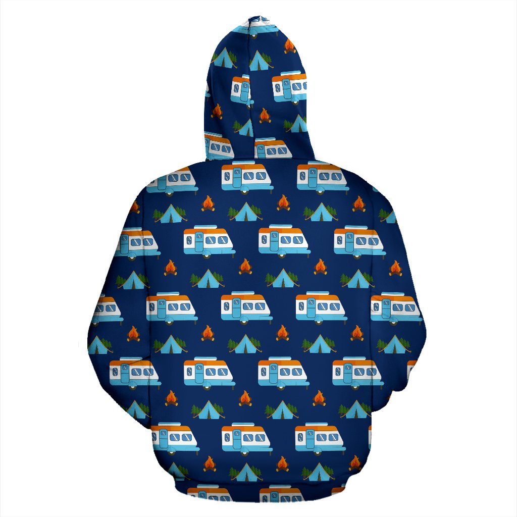 Camper Pattern Camping Themed No 3 Print Zip Up Hoodie
