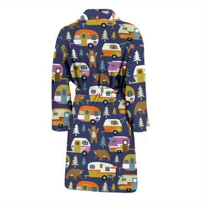 Camper Pattern Print Design 04 Men Bathrobe-JORJUNE.COM