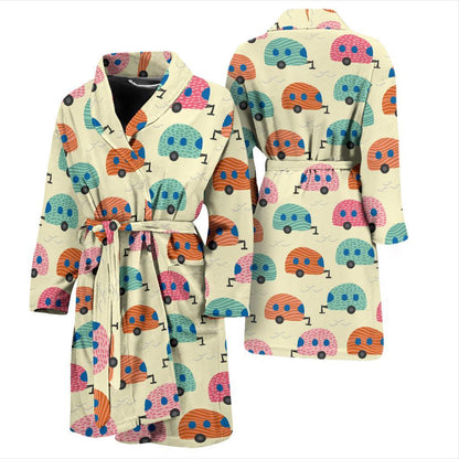 Camper Pattern Print Design 06 Men Bathrobe-JORJUNE.COM