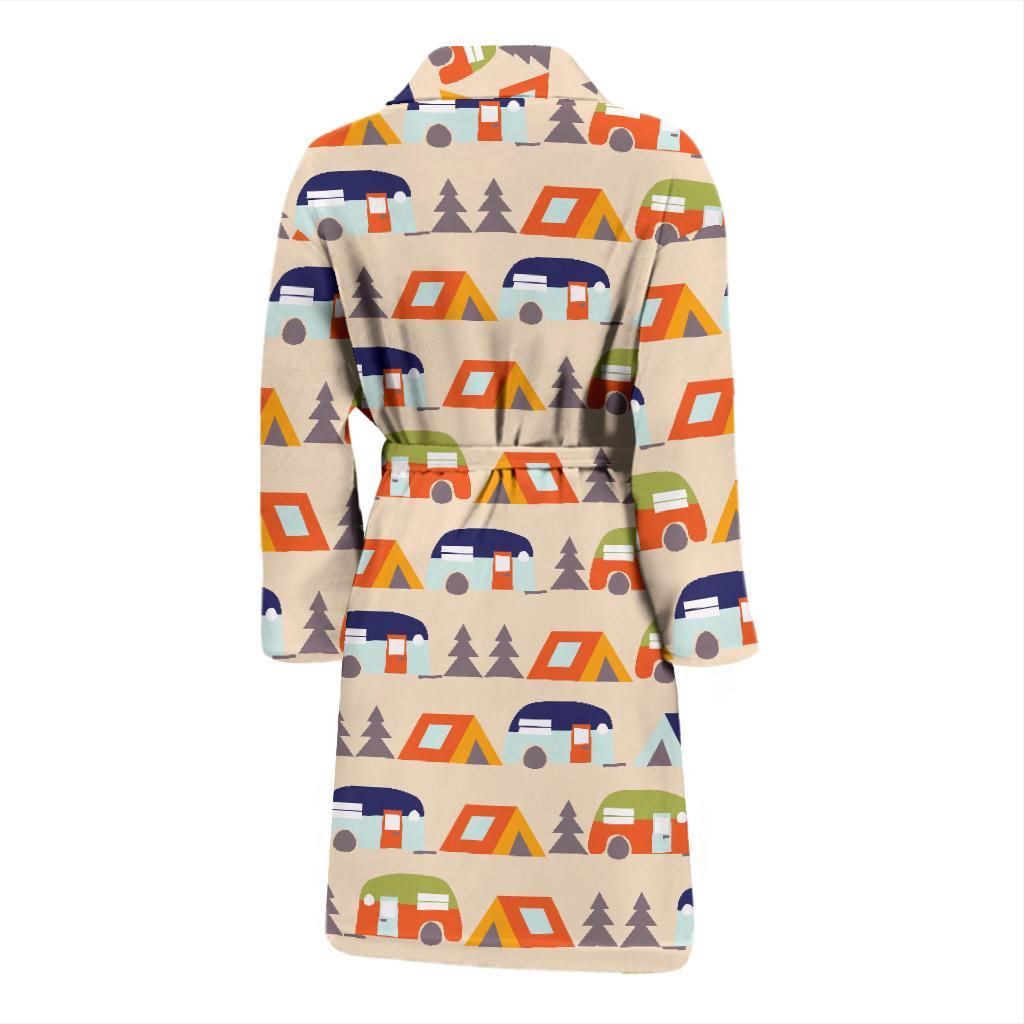 Camper Tent Pattern Print Design 03 Men Bathrobe-JORJUNE.COM