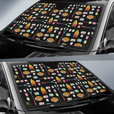 Camping Campfire Marshmallows Car Sun Shade For Windshield