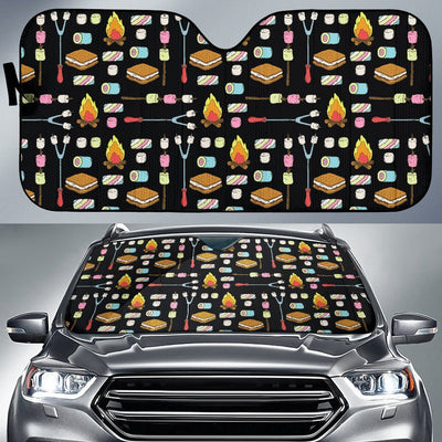 Camping Campfire Marshmallows Car Sun Shade For Windshield