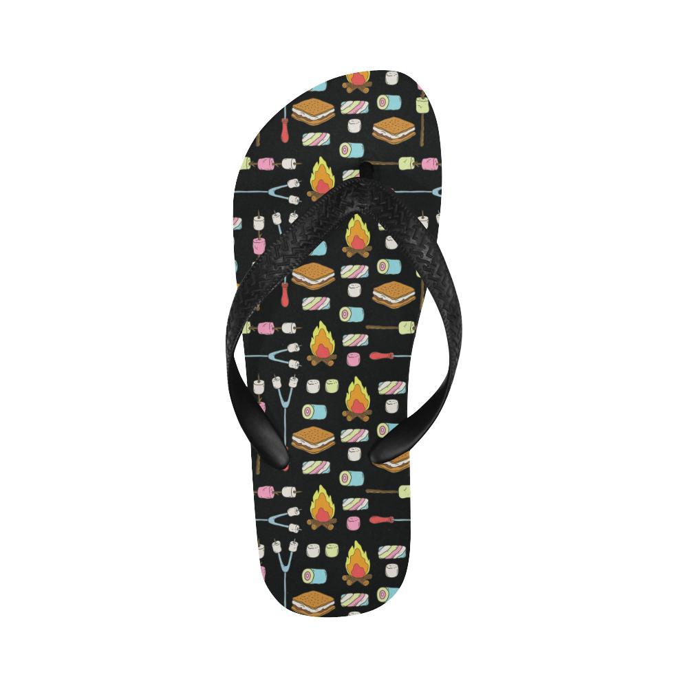 Camping Campfire Marshmallows Flip Flops-JTAMIGO.COM