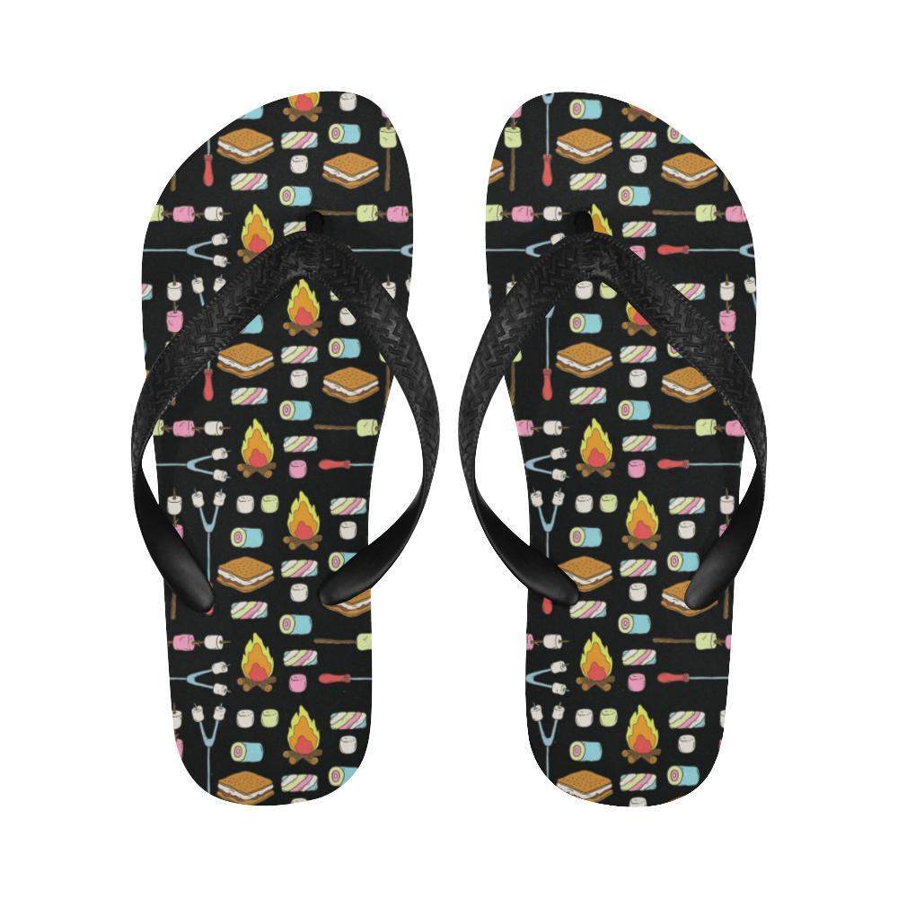 Camping Campfire Marshmallows Flip Flops-JTAMIGO.COM