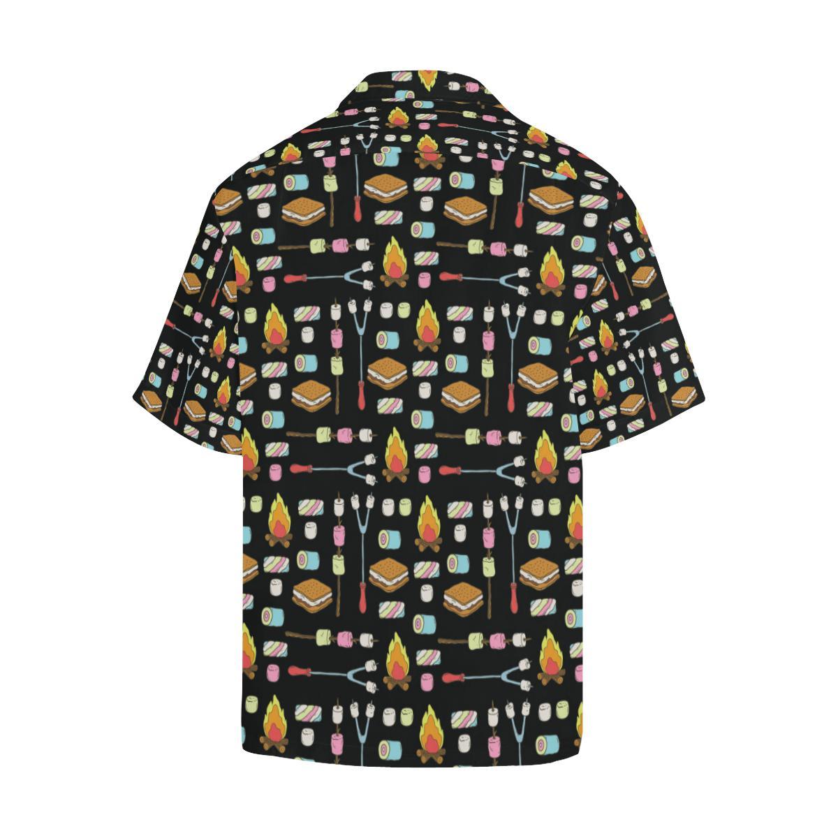 Camping Campfire Marshmallows Men Aloha Hawaiian Shirt