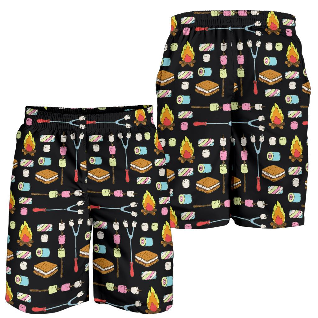 Camping Campfire Marshmallows Mens Shorts-JTAMIGO.COM