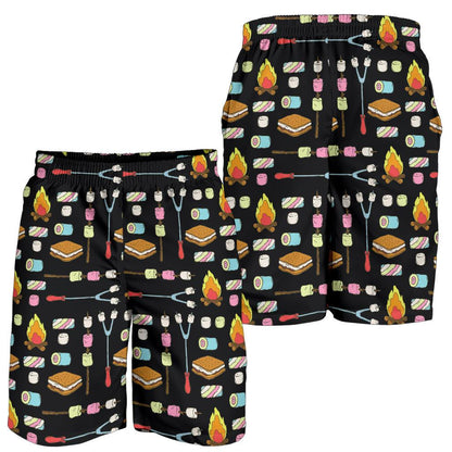 Camping Campfire Marshmallows Mens Shorts-JTAMIGO.COM