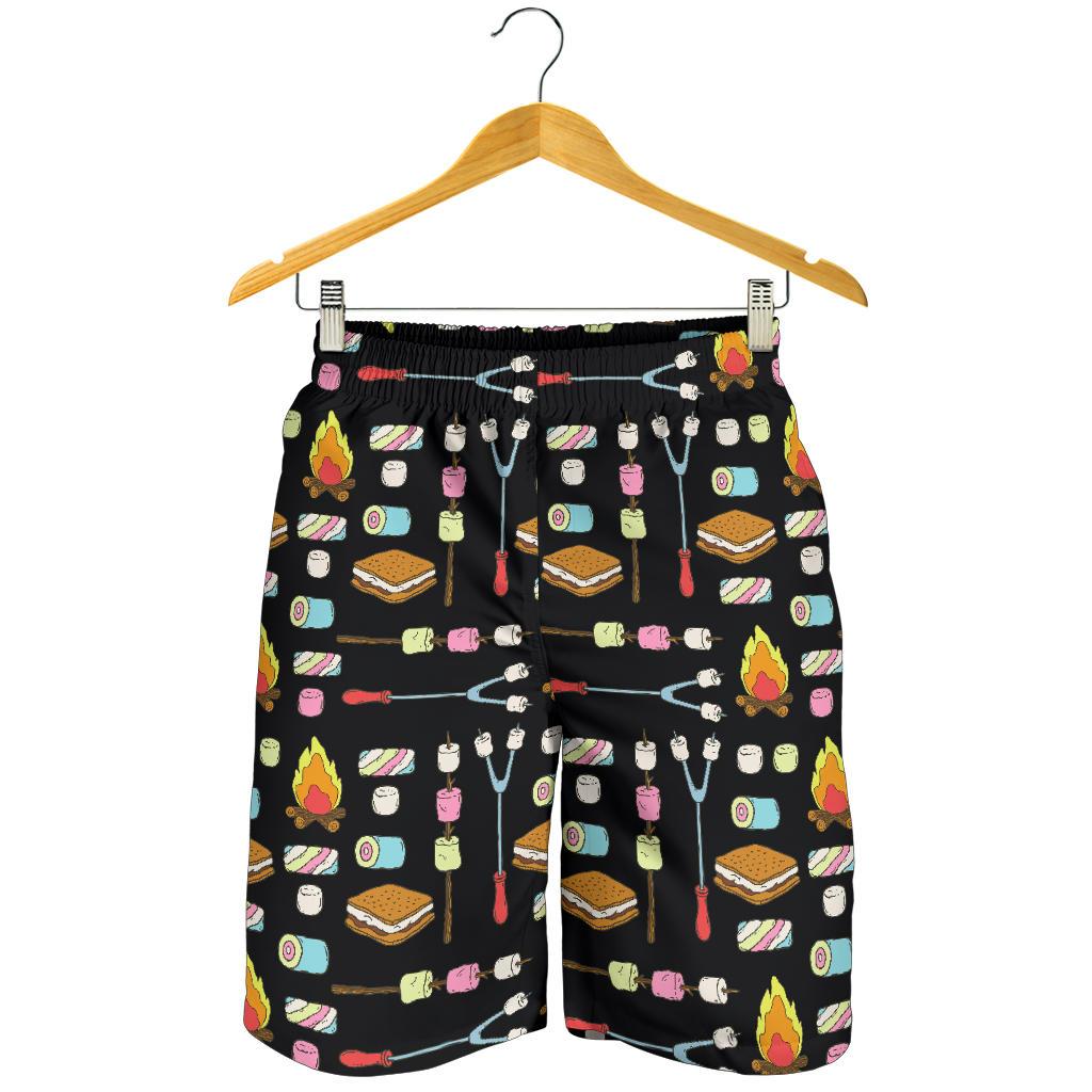 Camping Campfire Marshmallows Mens Shorts-JTAMIGO.COM