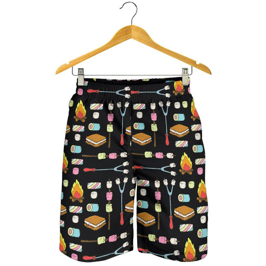 Camping Campfire Marshmallows Mens Shorts-JTAMIGO.COM
