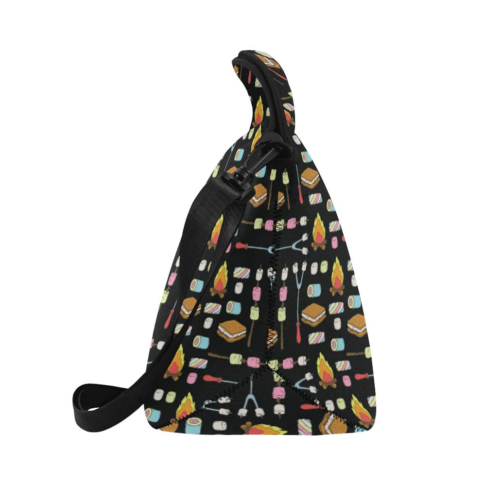 Camping Campfire Marshmallows Neoprene Lunch Bag (Model 1669)(Large)-JTAMIGO.COM
