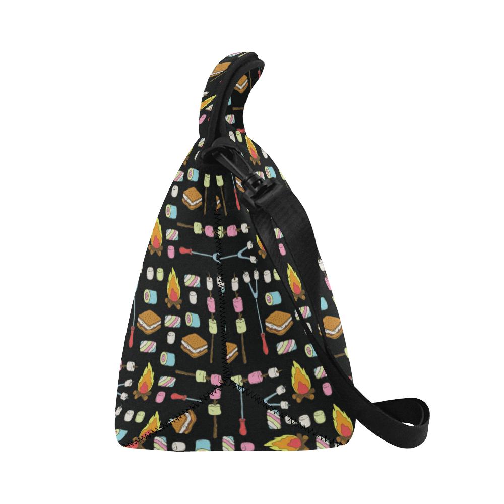 Camping Campfire Marshmallows Neoprene Lunch Bag (Model 1669)(Large)-JTAMIGO.COM