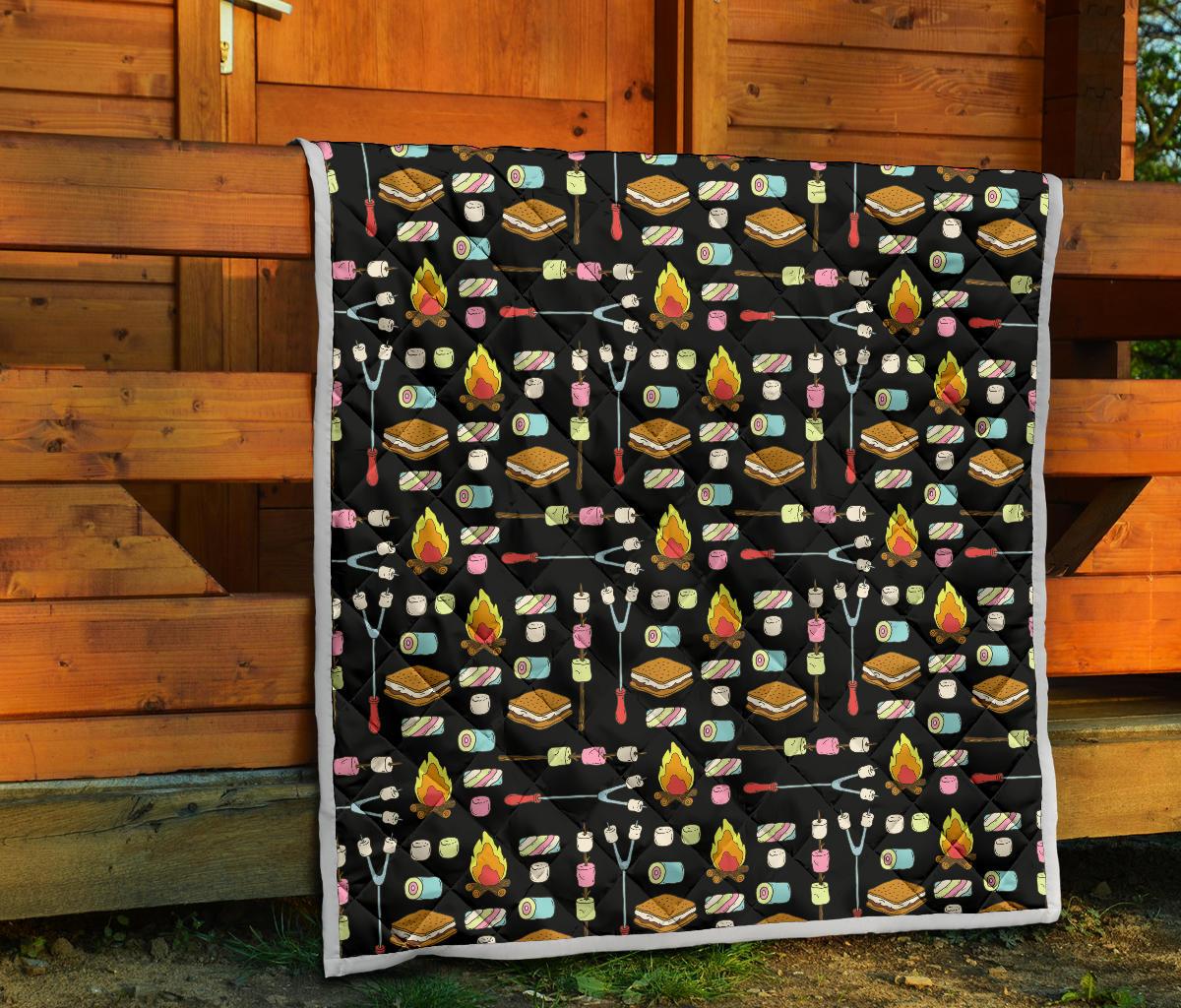 Camping Campfire Marshmallows Premium Quilt-JTAMIGO.COM
