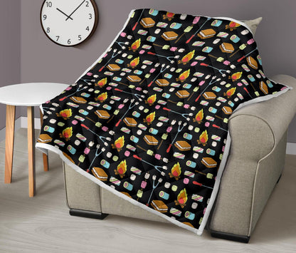Camping Campfire Marshmallows Premium Quilt-JTAMIGO.COM