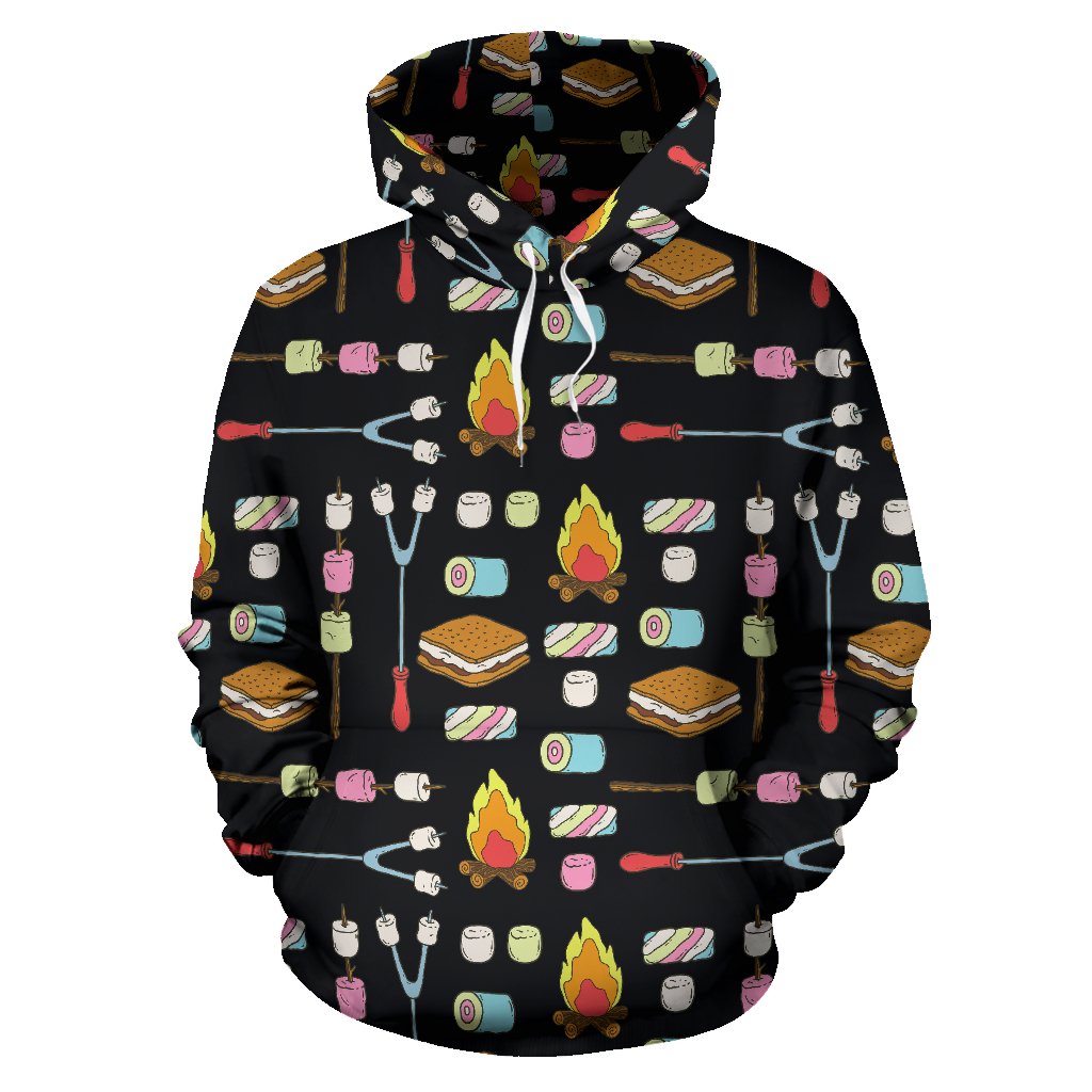 Camping Campfire Marshmallows Pullover Hoodie