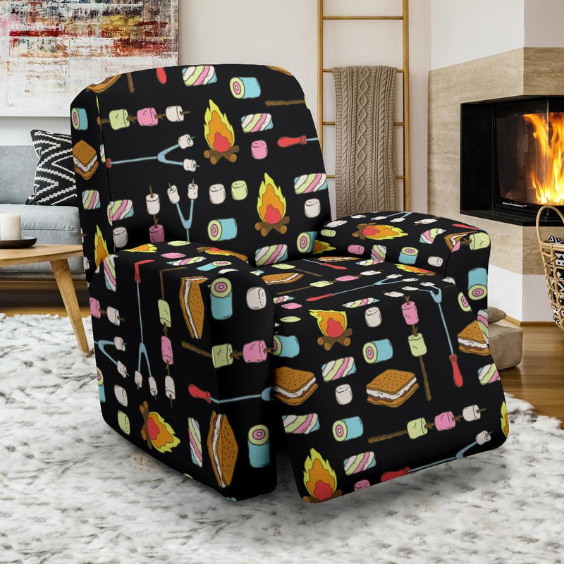 Camping Campfire Marshmallows Recliner Slipcover-JTAMIGO.COM