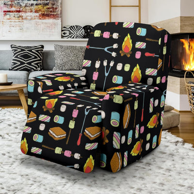 Camping Campfire Marshmallows Recliner Slipcover-JTAMIGO.COM