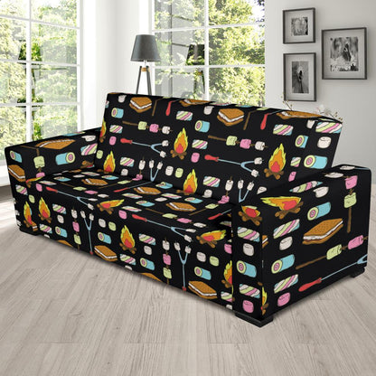 Camping Campfire Marshmallows Sofa Slipcover-JTAMIGO.COM