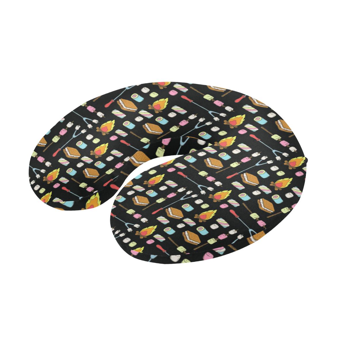 Camping Campfire Marshmallows U-Shaped Travel Neck Pillow-JTAMIGO.COM