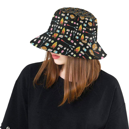 Camping Campfire Marshmallows Unisex Bucket Hat