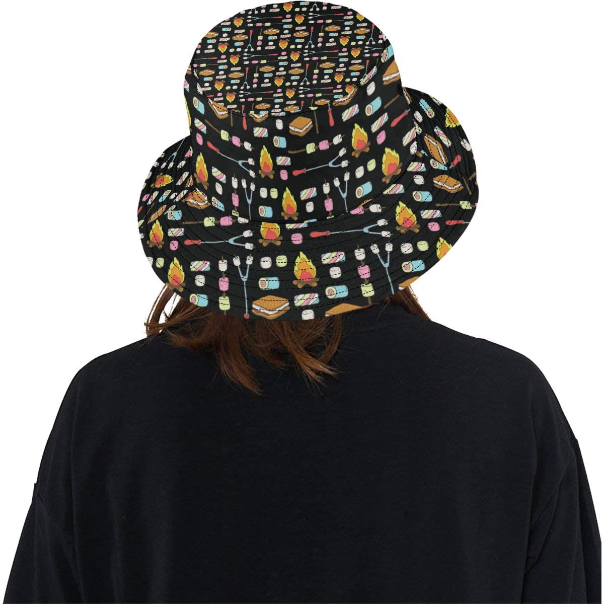Camping Campfire Marshmallows Unisex Bucket Hat